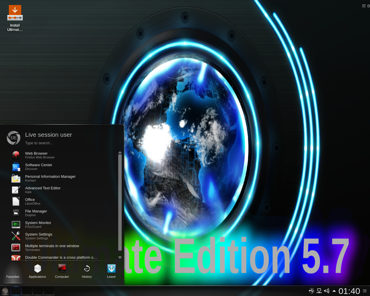 Ultimate desktop screenshot: 5.7