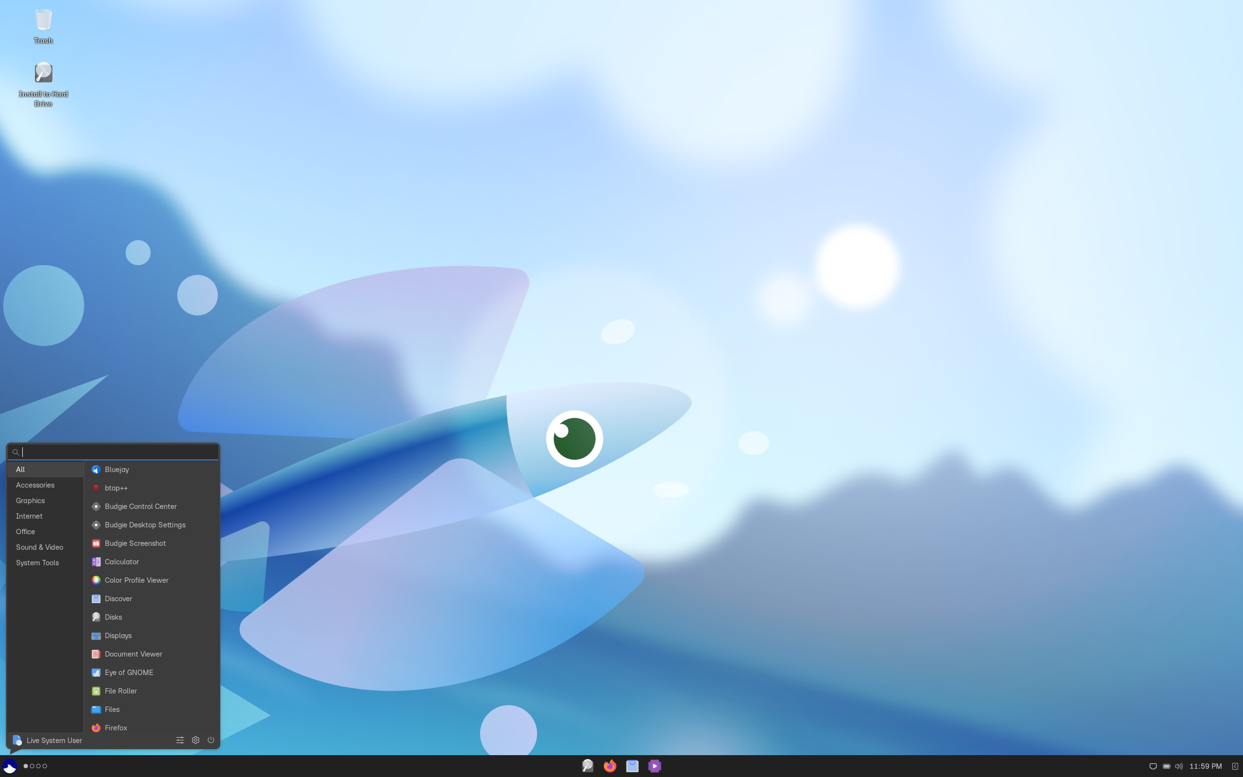 Ultramarine desktop screenshot: 44 budgie