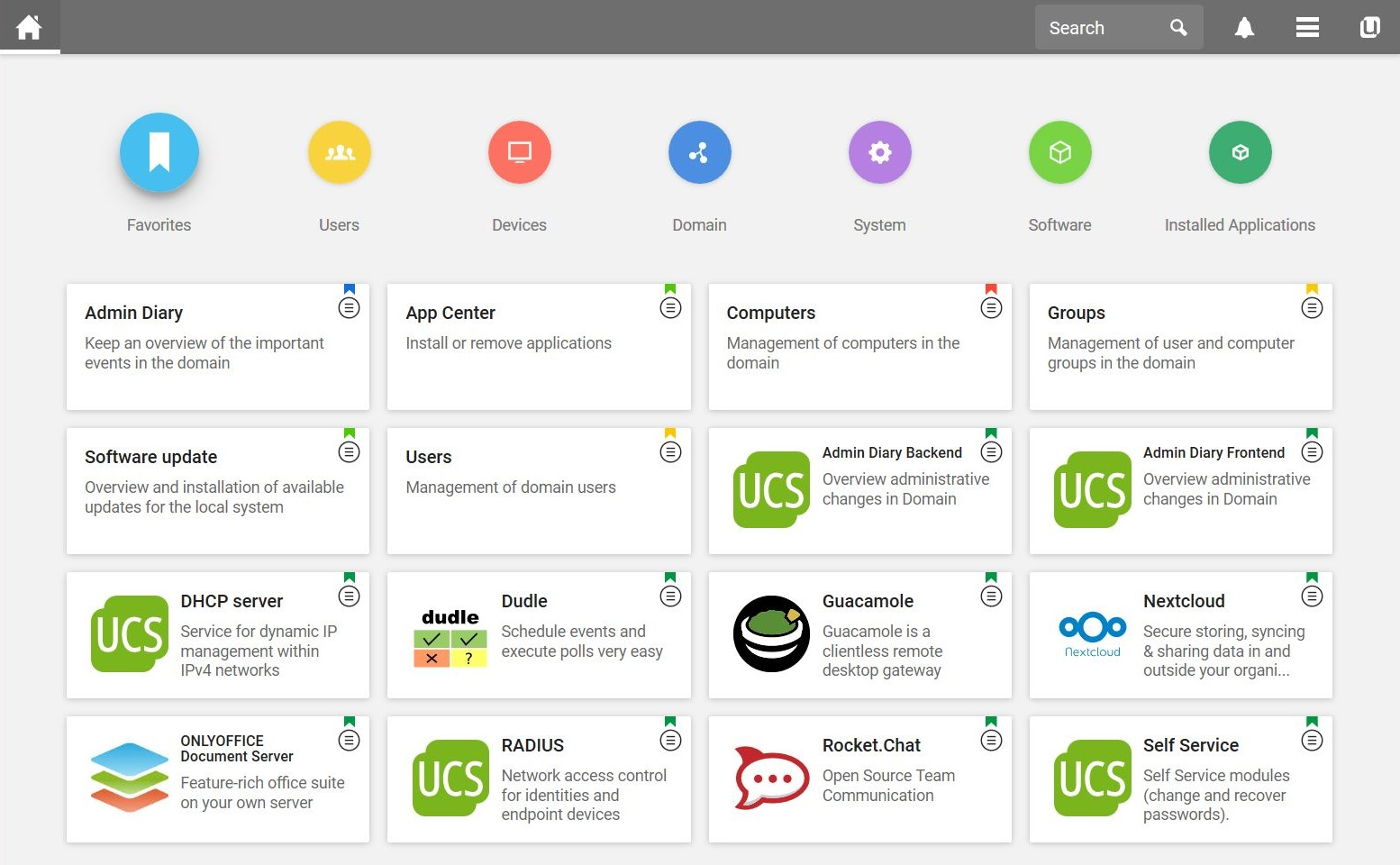 Univention desktop screenshot: 4.4 7