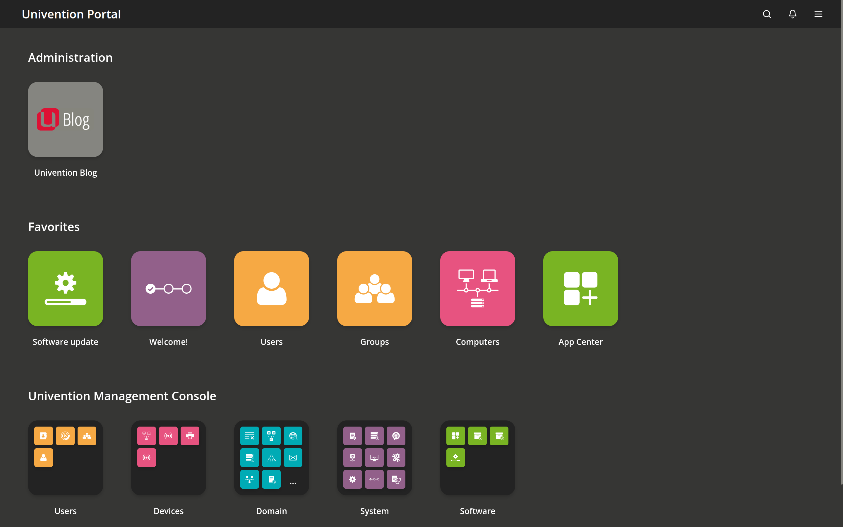 Univention desktop screenshot: 5.2 3