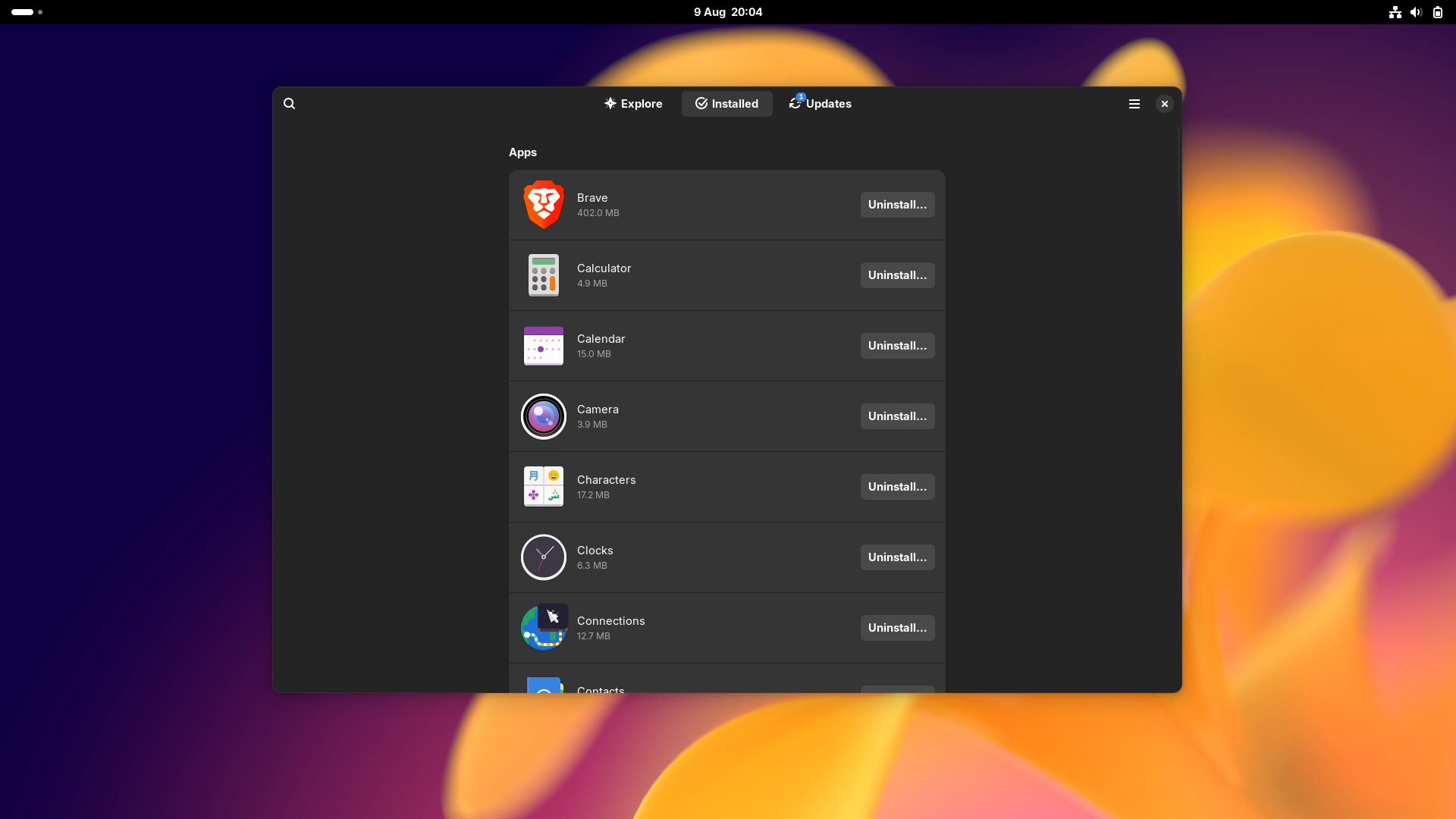 Vanilla desktop screenshot: 2 software