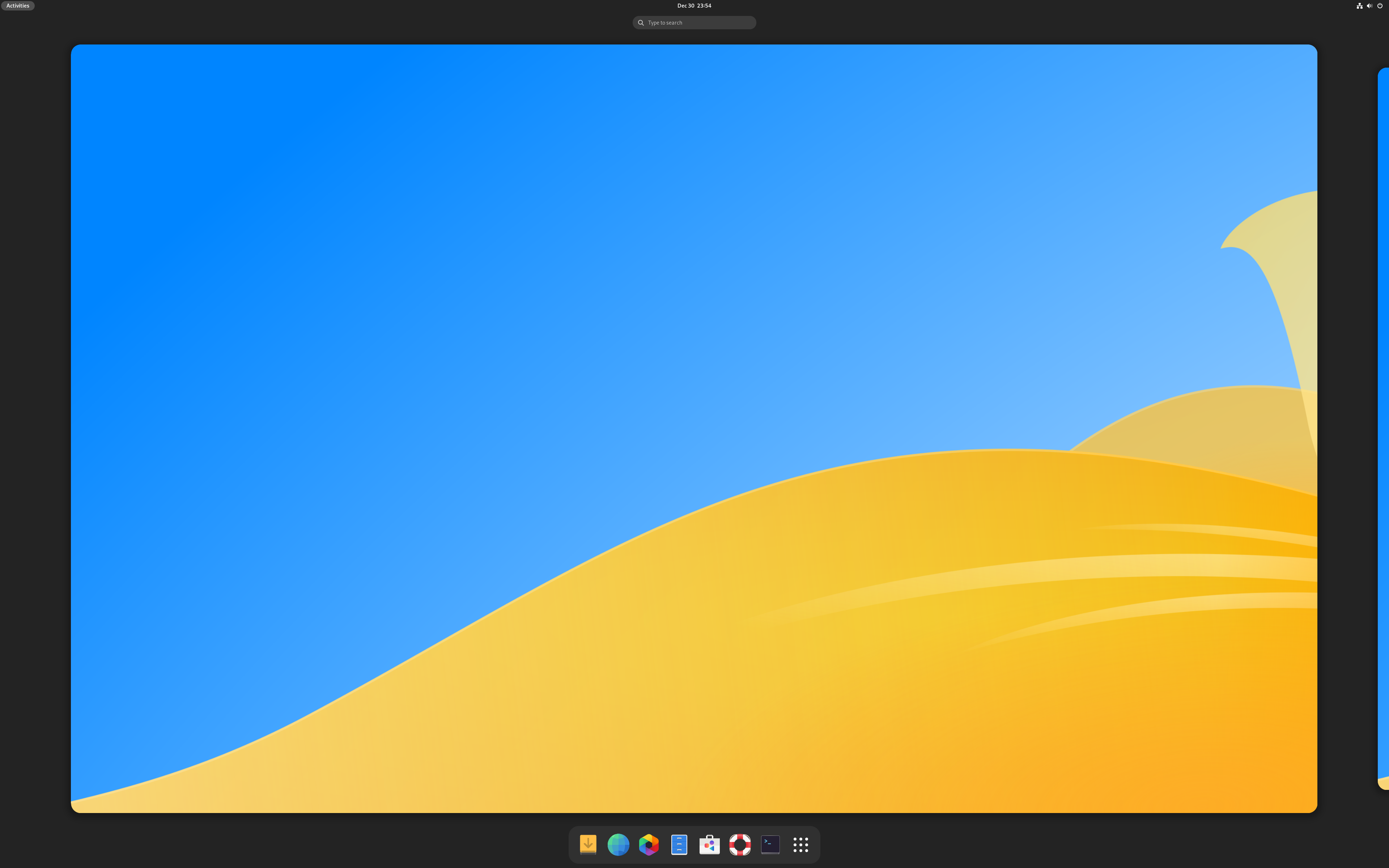 Vanilla desktop screenshot: 22.10