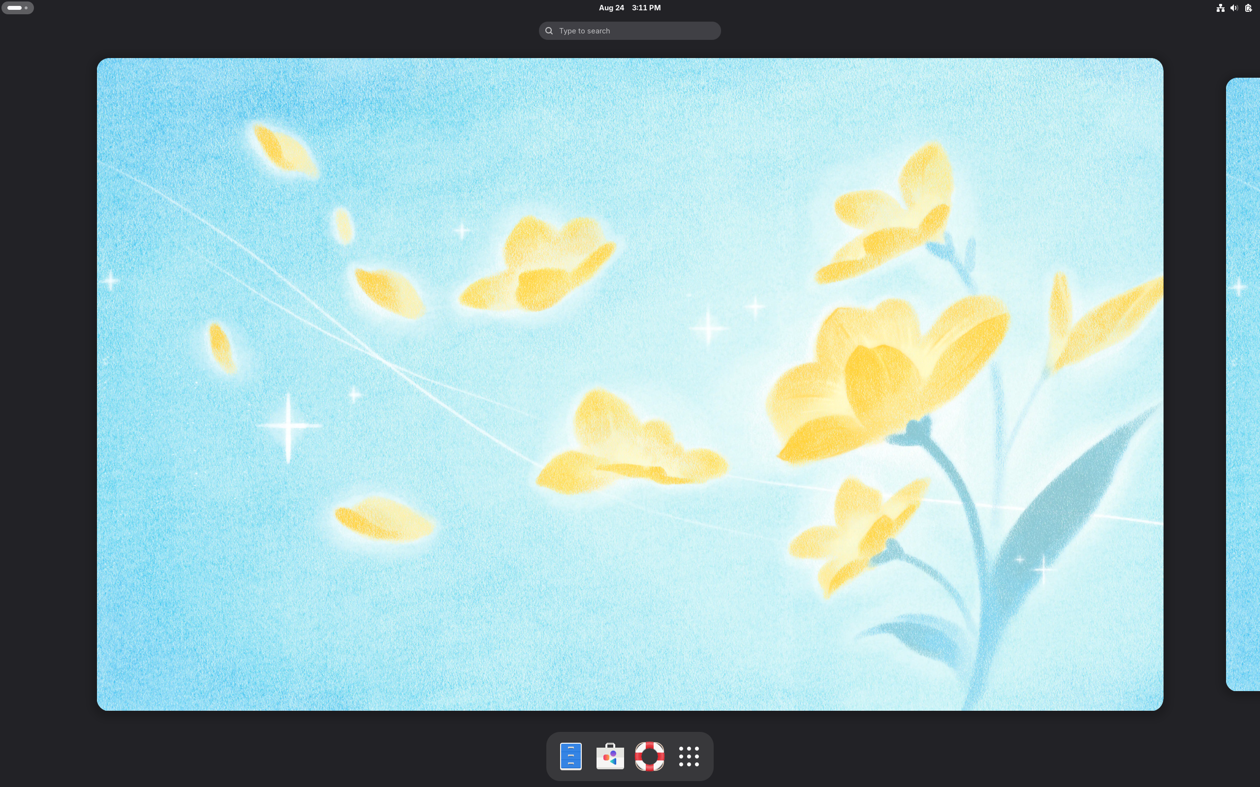 Vanilla desktop screenshot: 3 gnome
