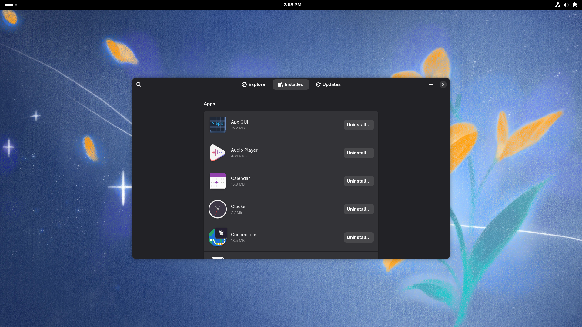 Vanilla desktop screenshot: 3 software