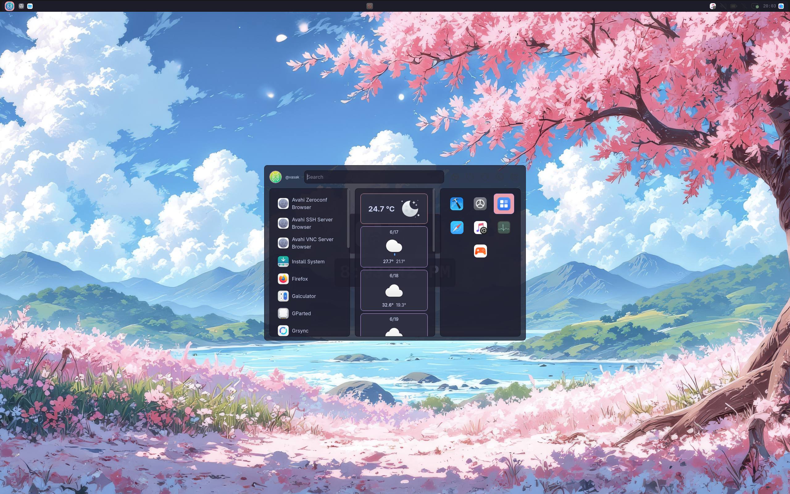 VasakOS desktop screenshot: 2026.06.14