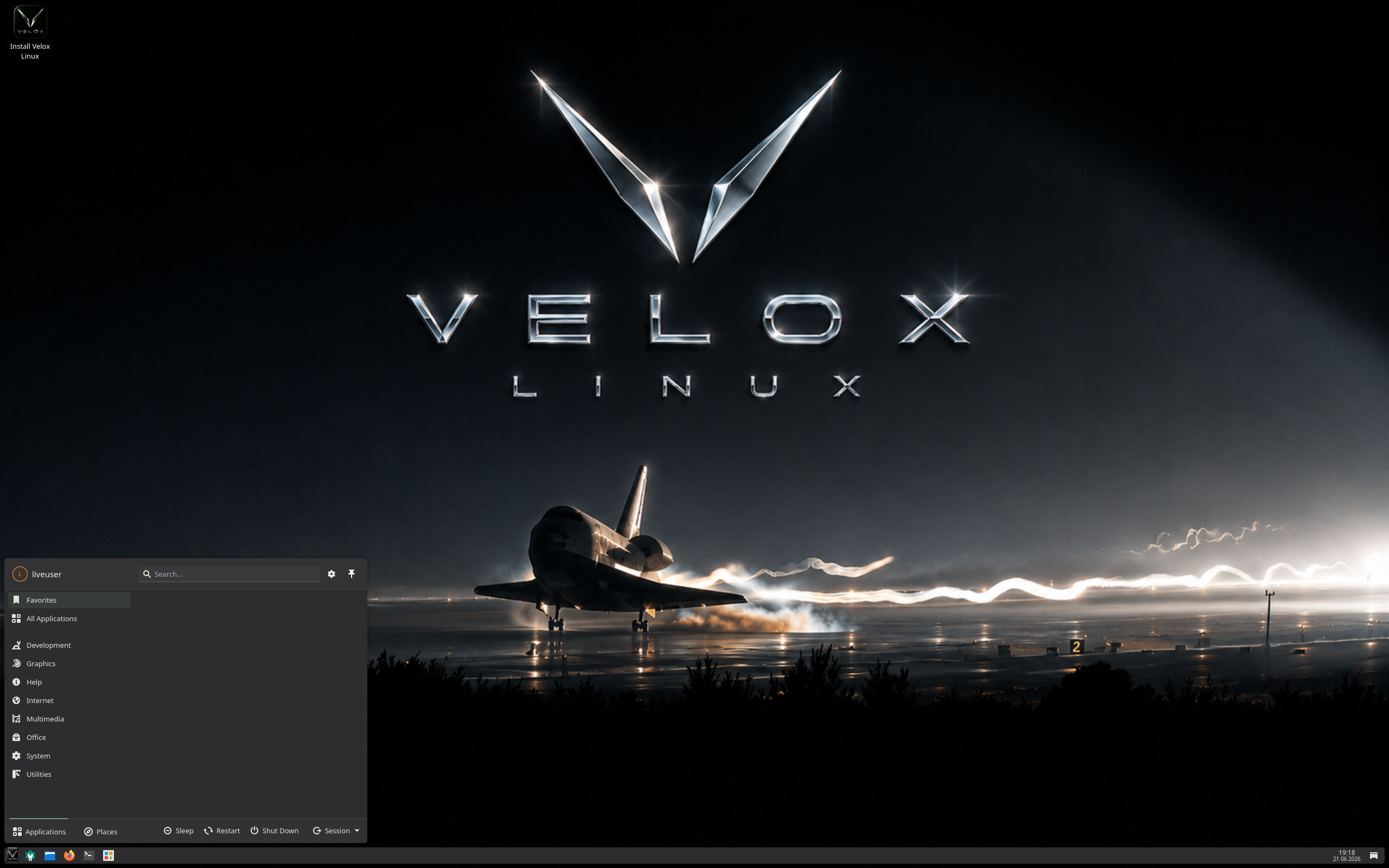 Velox desktop screenshot: 8.0