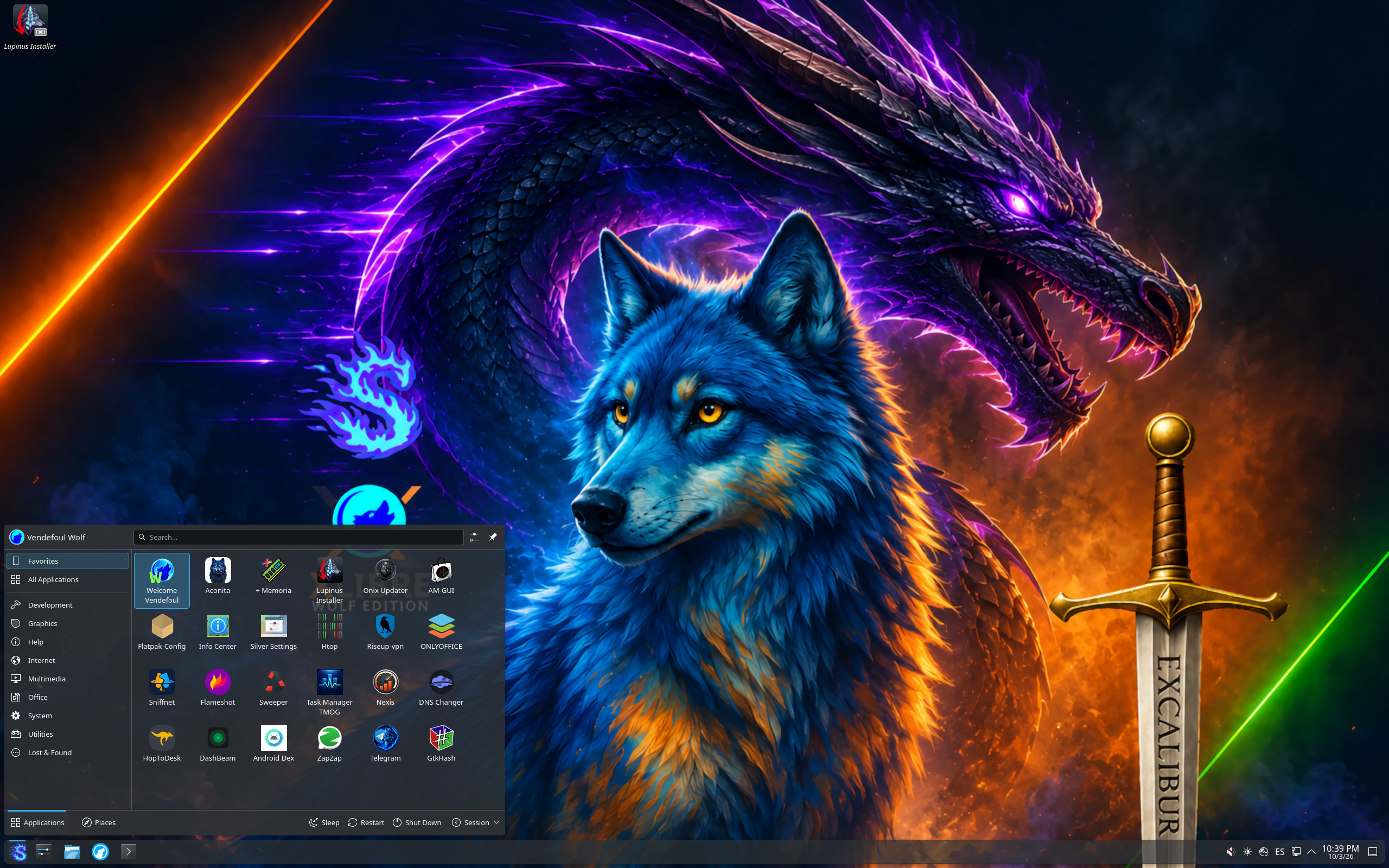 Vendefoul desktop screenshot: 20261003 sonicde