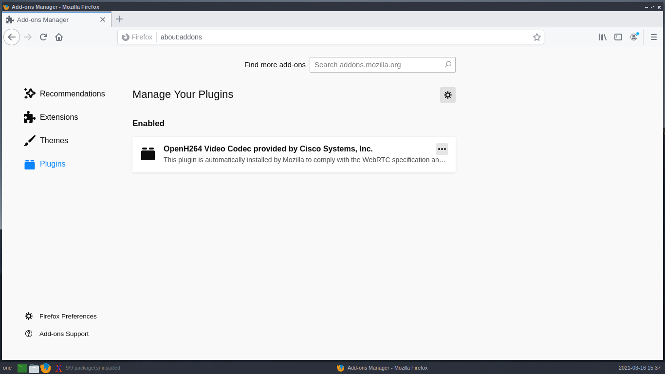 Venom desktop screenshot: 20210312 firefox