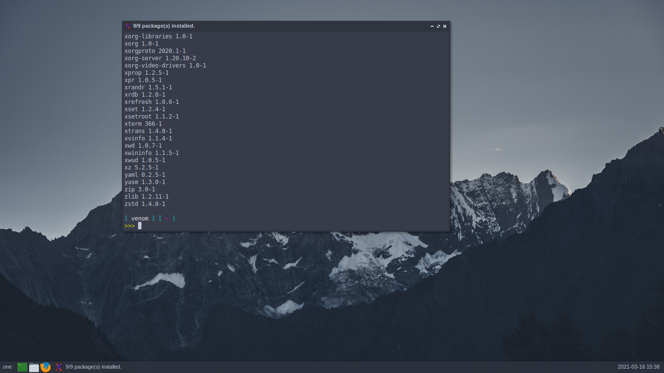 Venom desktop screenshot: 20210312 scratch