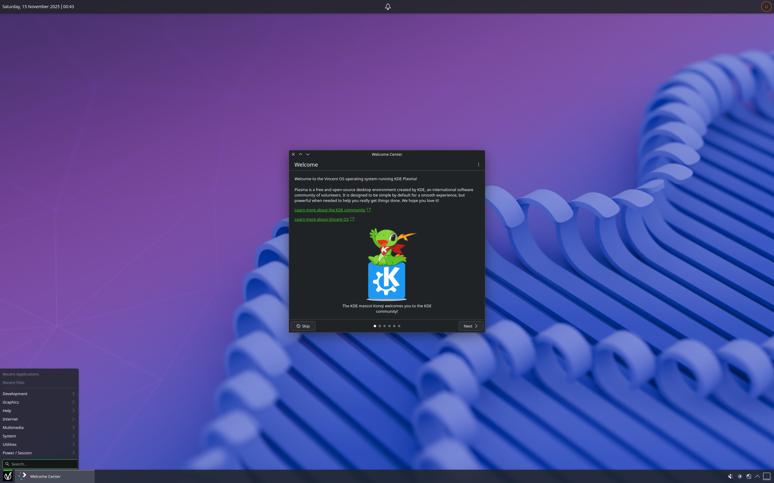 Vincent desktop screenshot: 1.0 beta