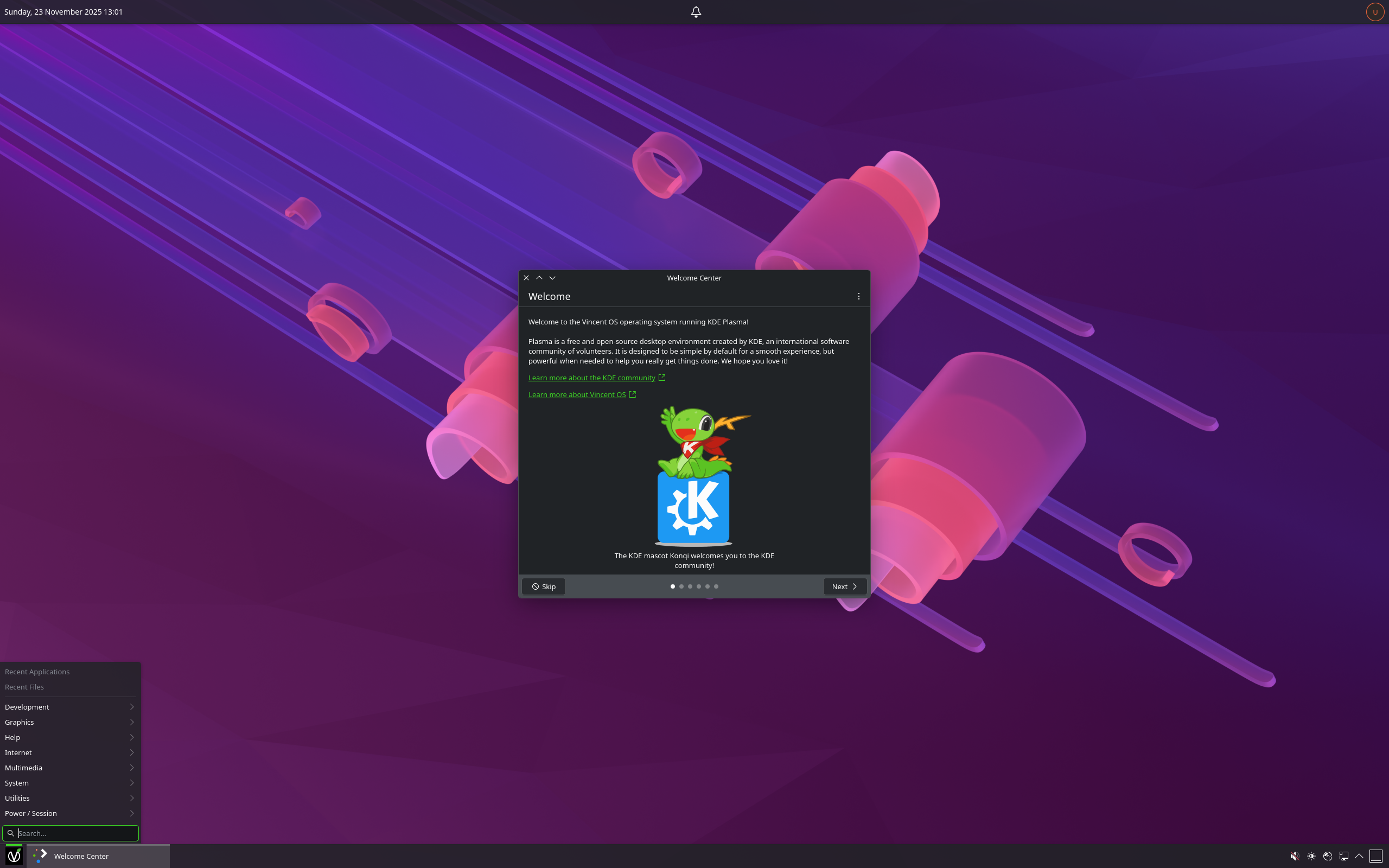 Vincent desktop screenshot: 1.1