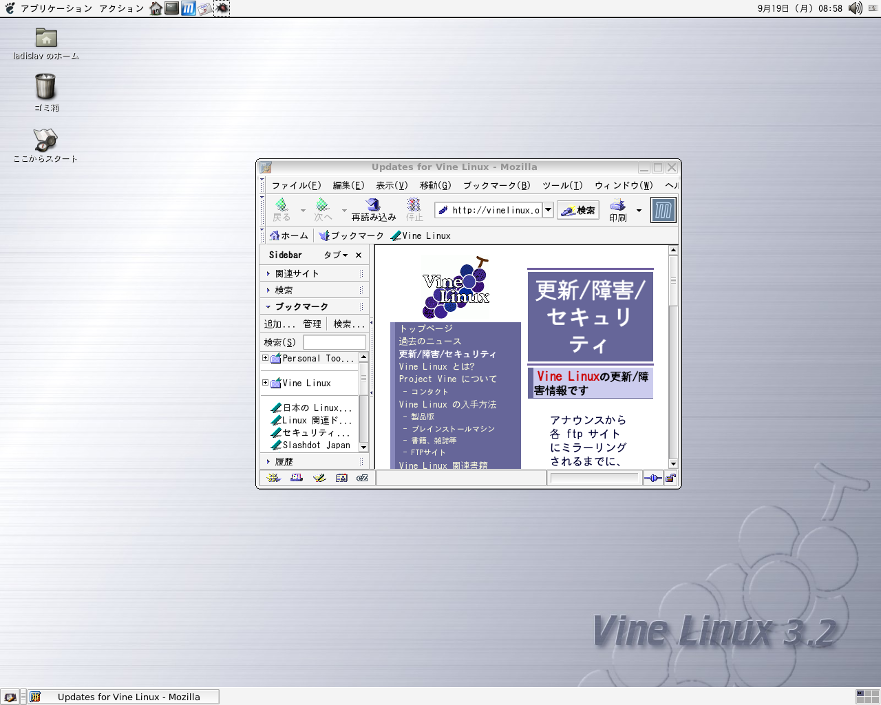Vine desktop screenshot: 3.2