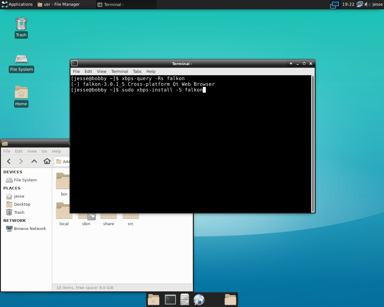 Void desktop screenshot: 20181111 xbps