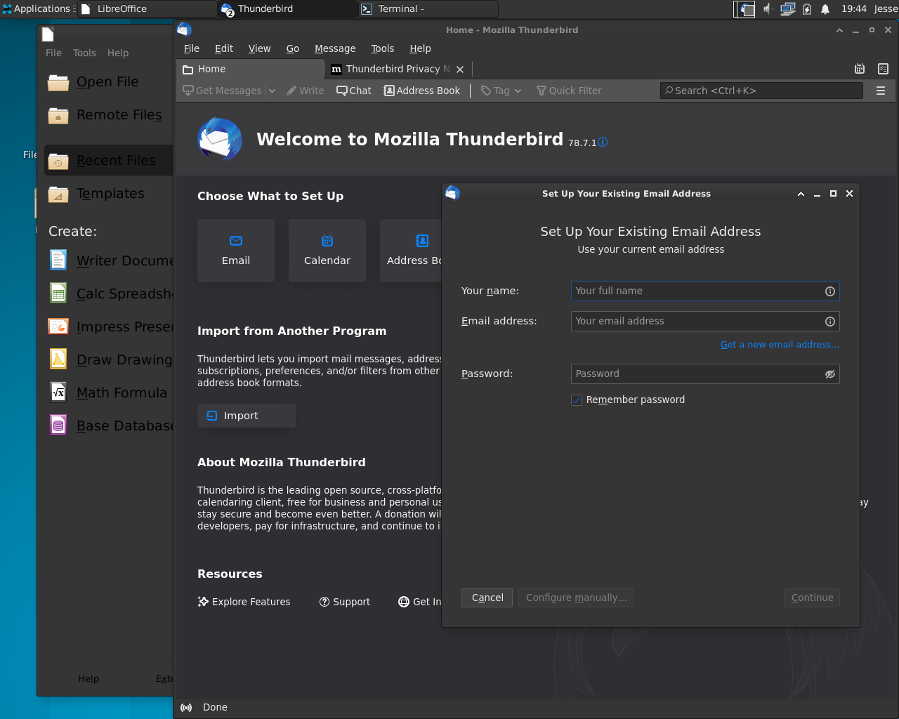 Void desktop screenshot: 20210218 thunderbird