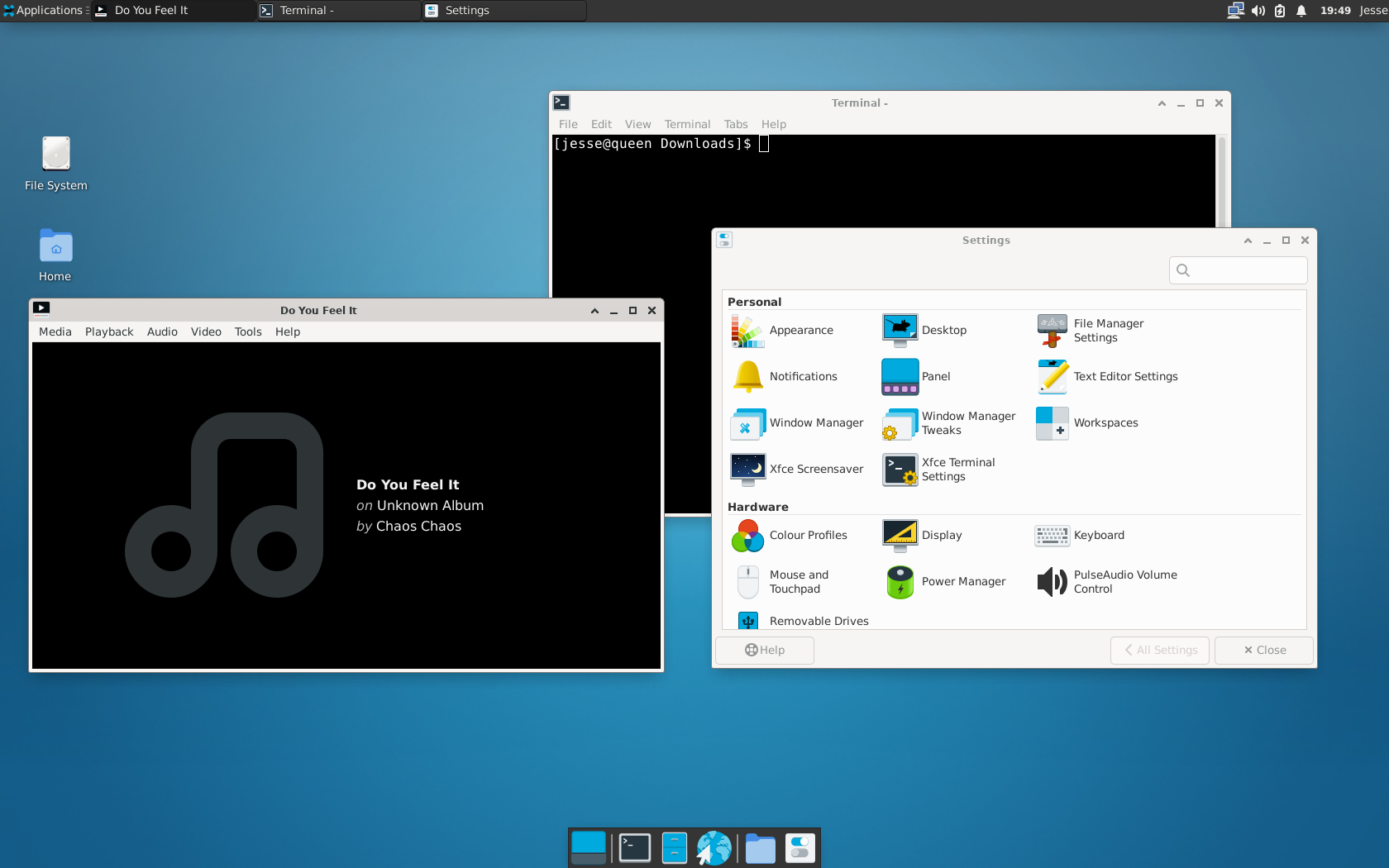 Void desktop screenshot: 20230628 settings
