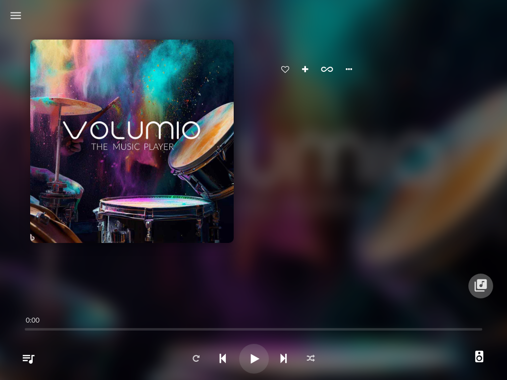 Volumio desktop screenshot: 3.799