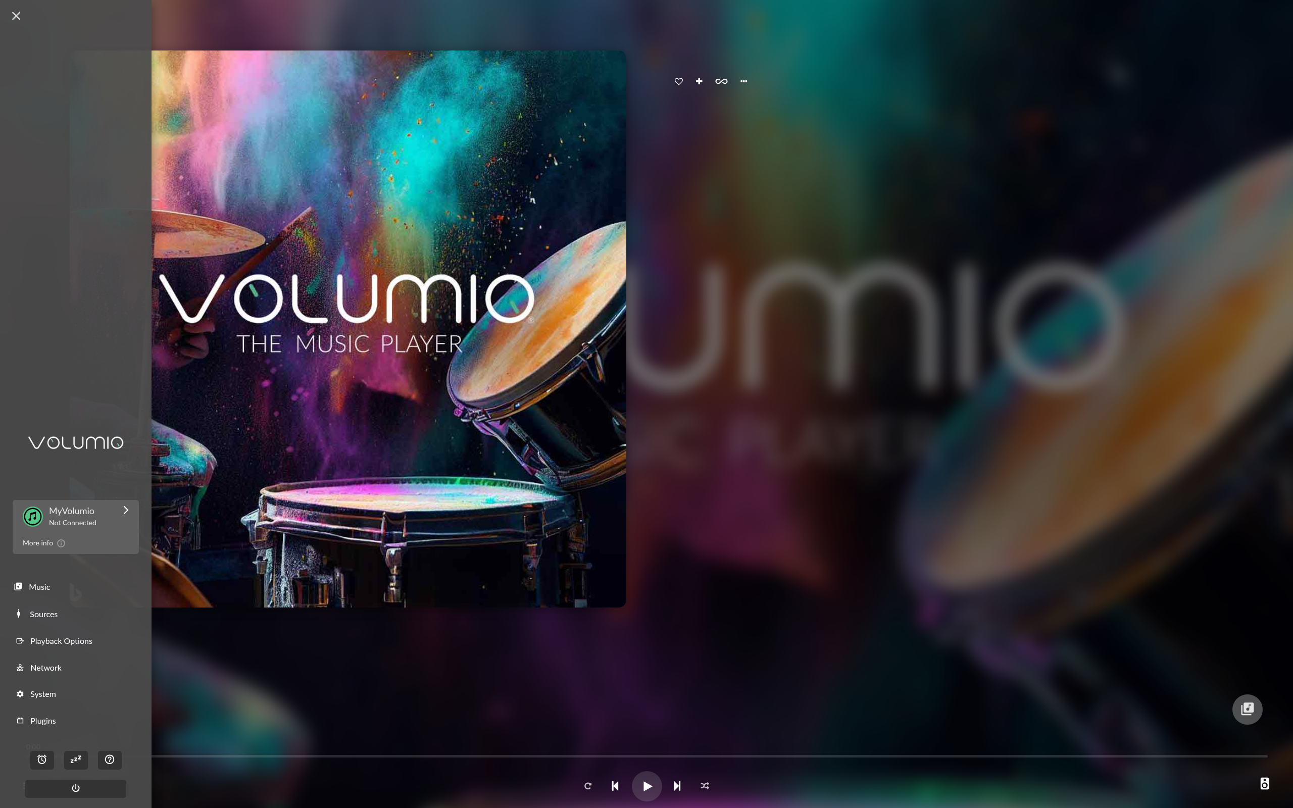 Volumio desktop screenshot: 4.067