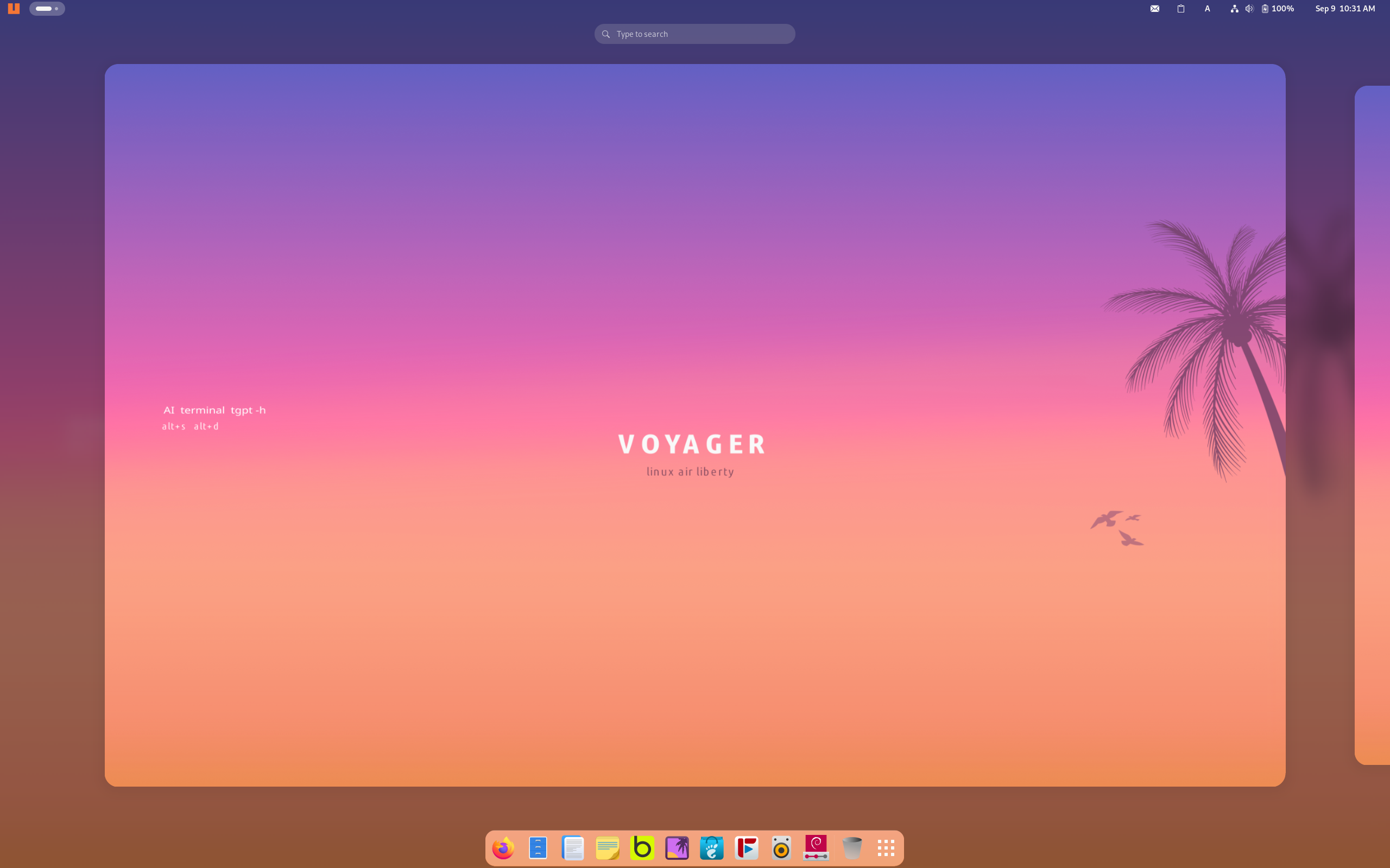 Voyager desktop screenshot: 13