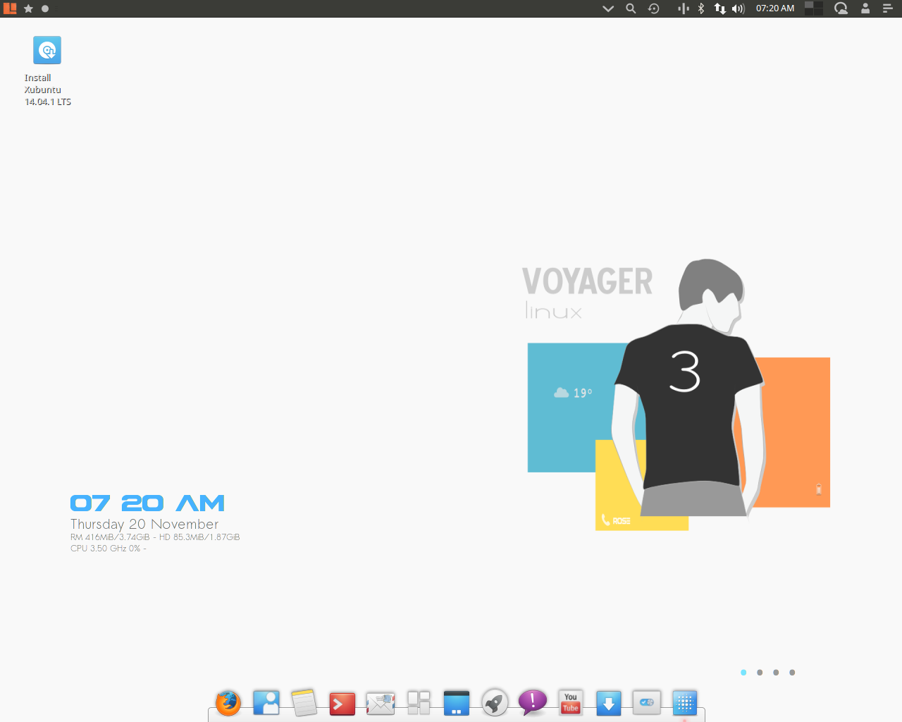Voyager desktop screenshot: 14.04.03