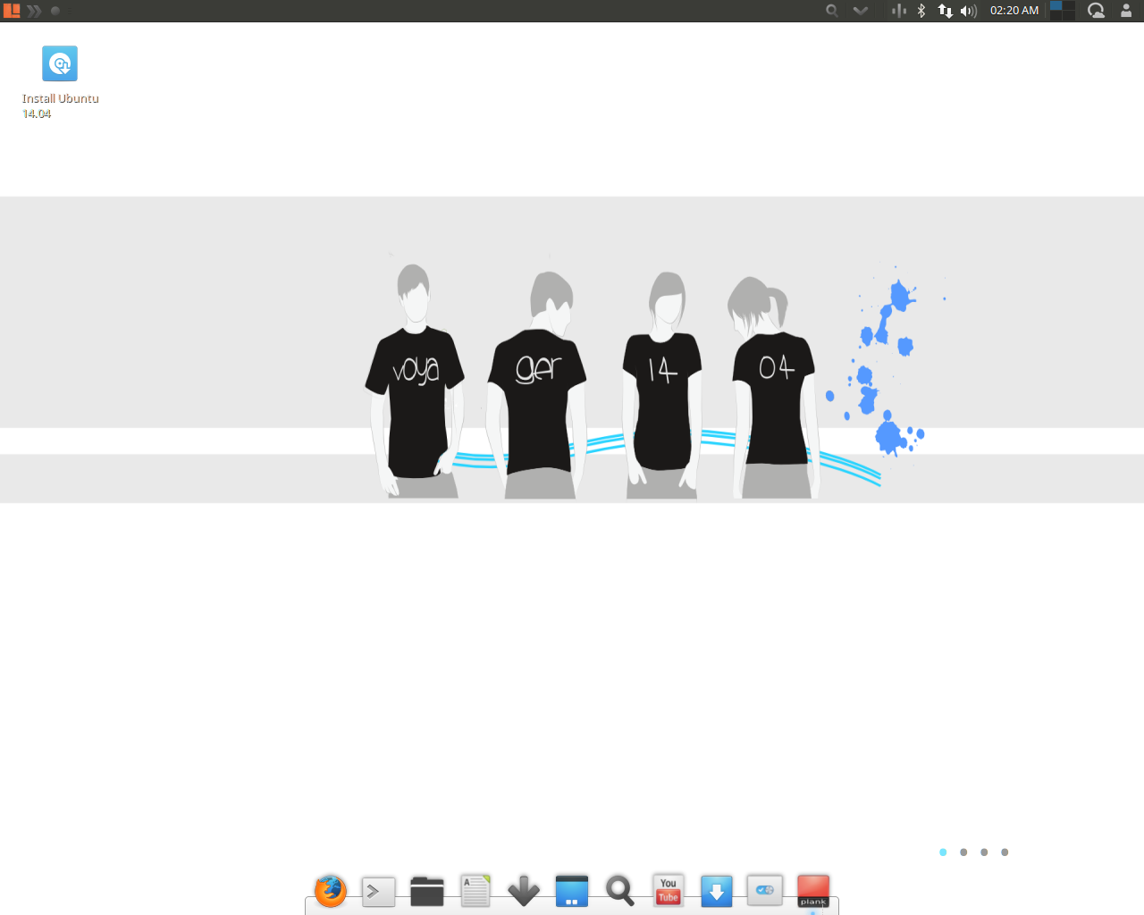 Voyager desktop screenshot: 14.04.2