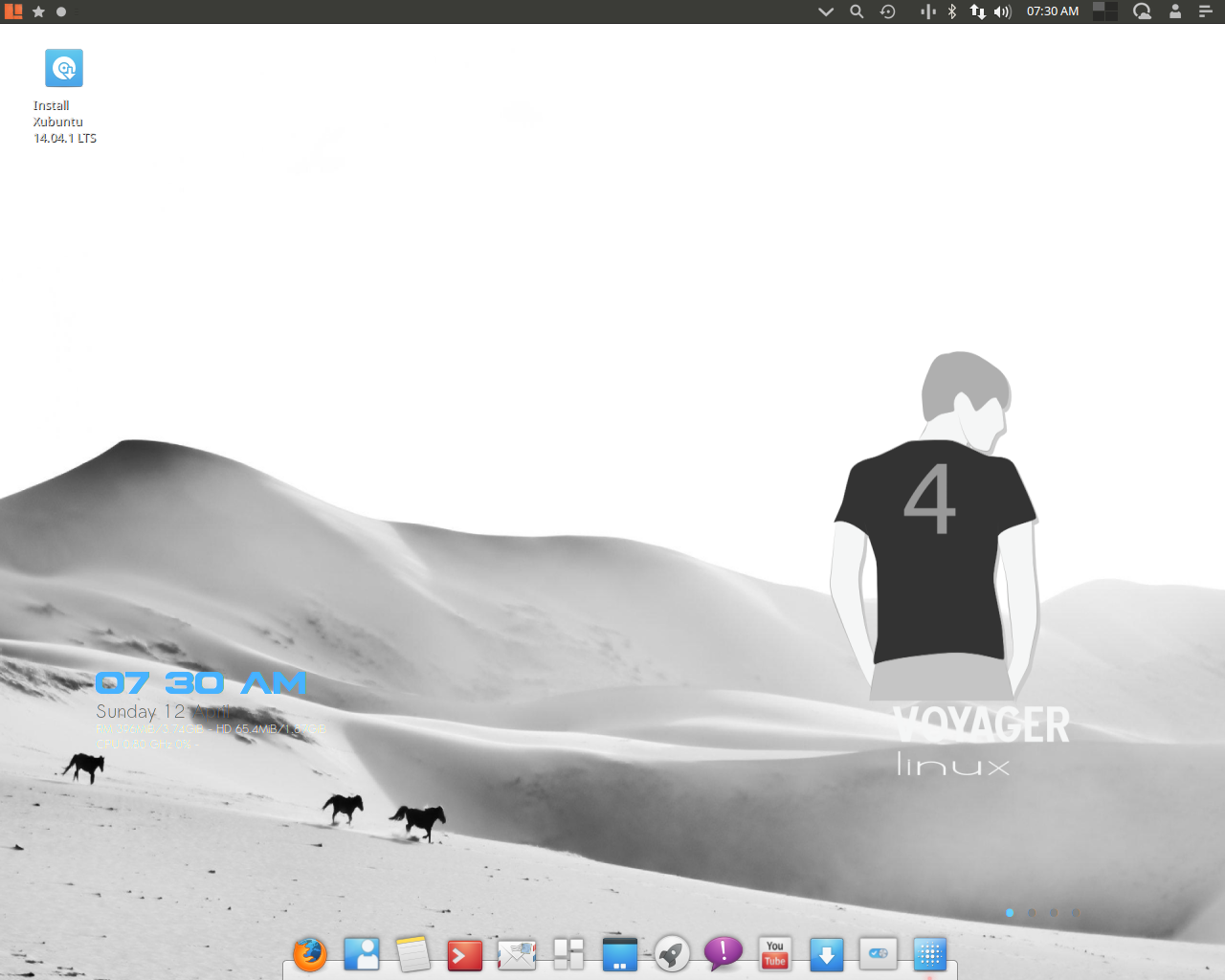 Voyager desktop screenshot: 14.04.4