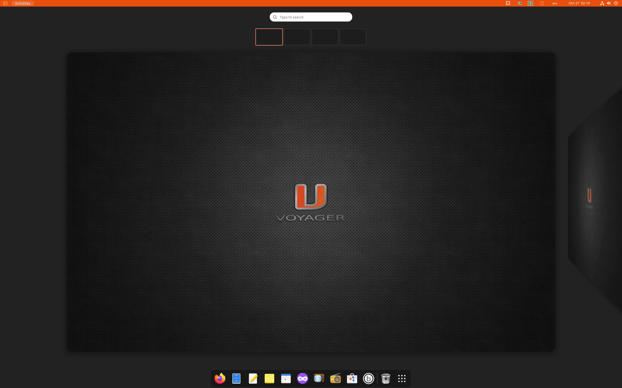 Voyager desktop screenshot: 22.10
