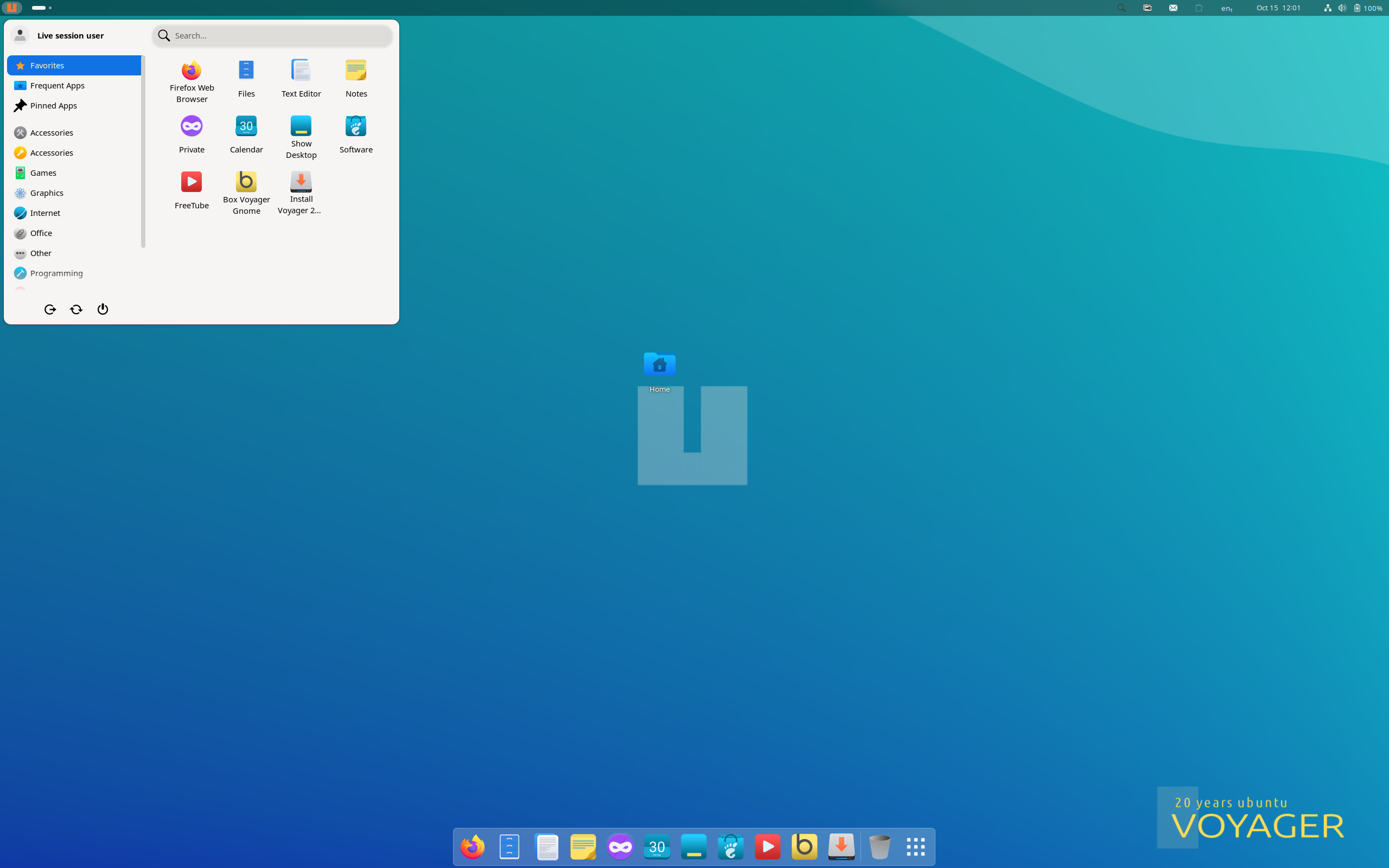 Voyager desktop screenshot: 24.10