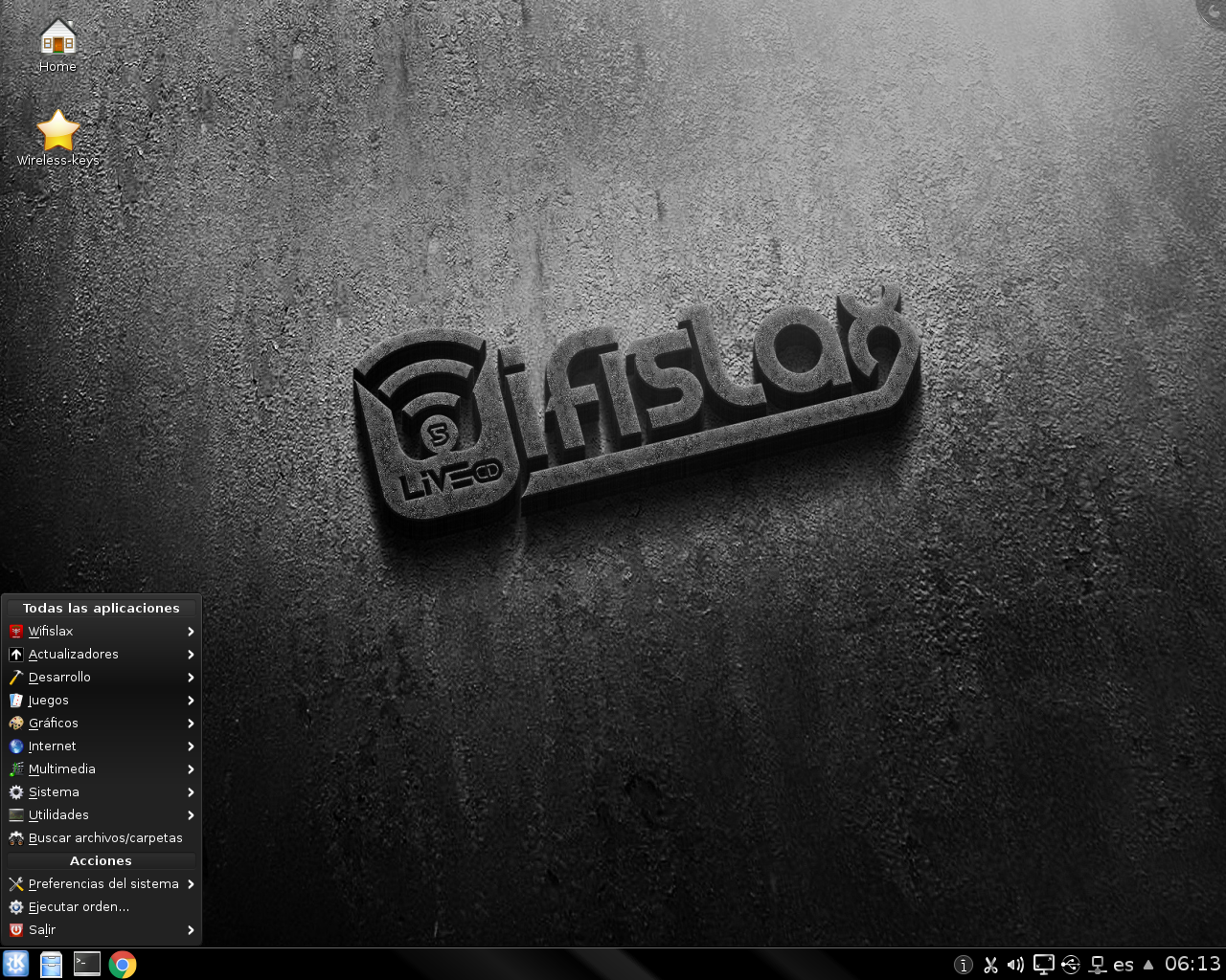 Wifislax desktop screenshot: 1.1