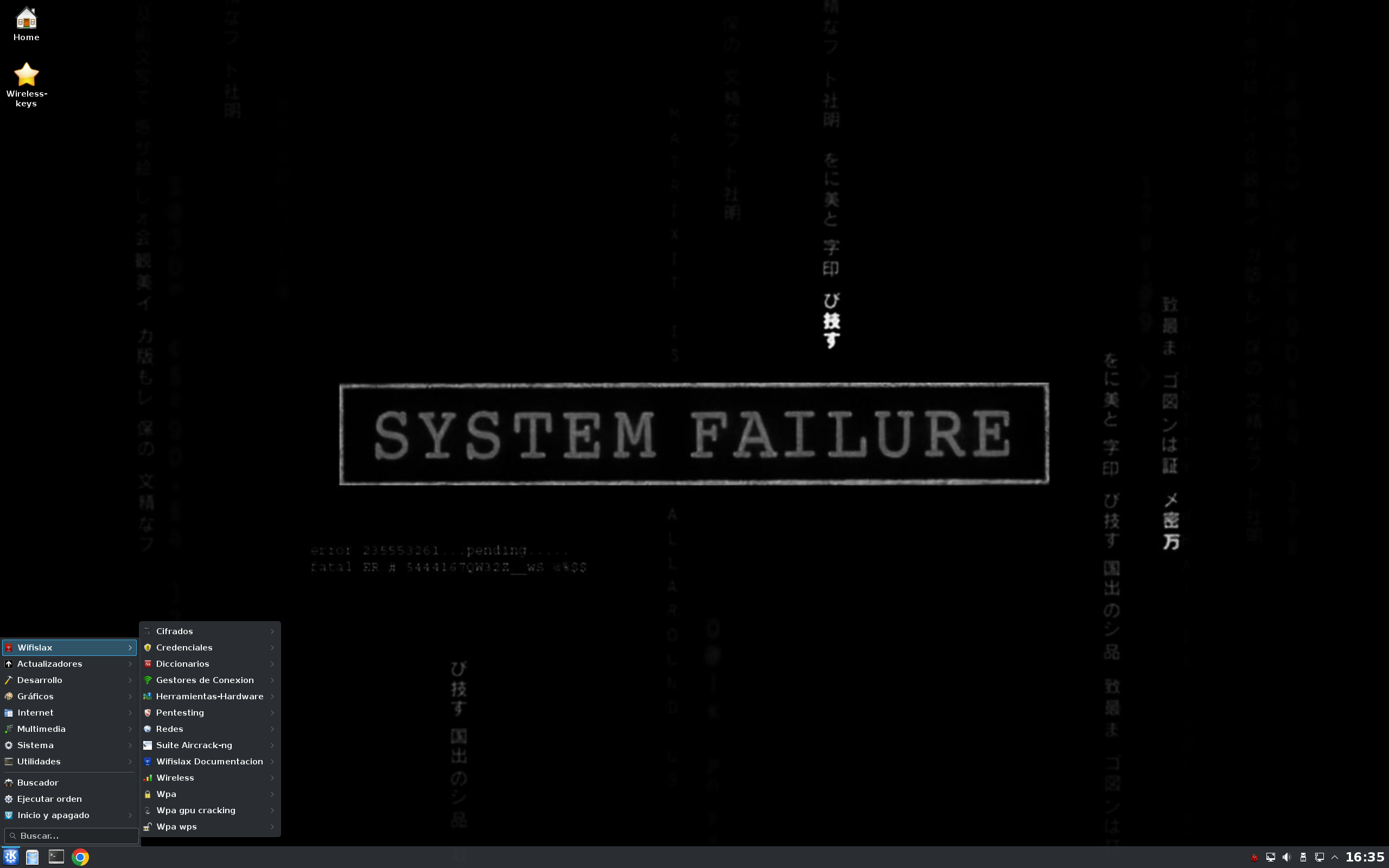 Wifislax desktop screenshot: 4.0