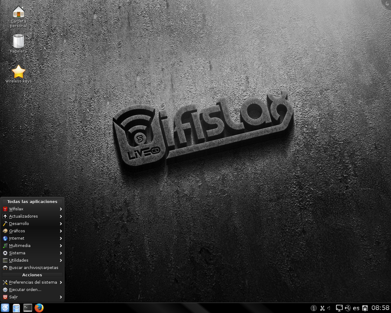 Wifislax desktop screenshot: 4.10