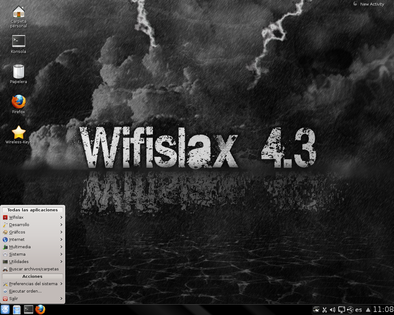 Wifislax desktop screenshot: 4.3