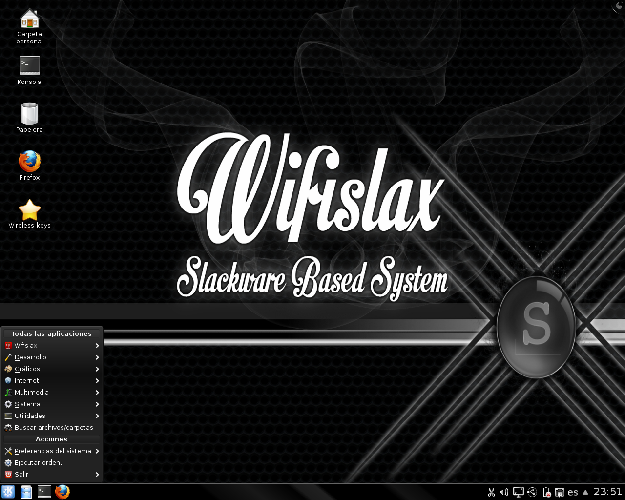 Wifislax desktop screenshot: 4.5