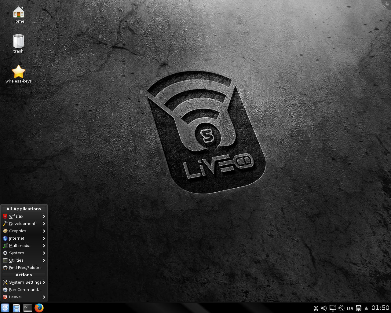 Wifislax desktop screenshot: 4.9