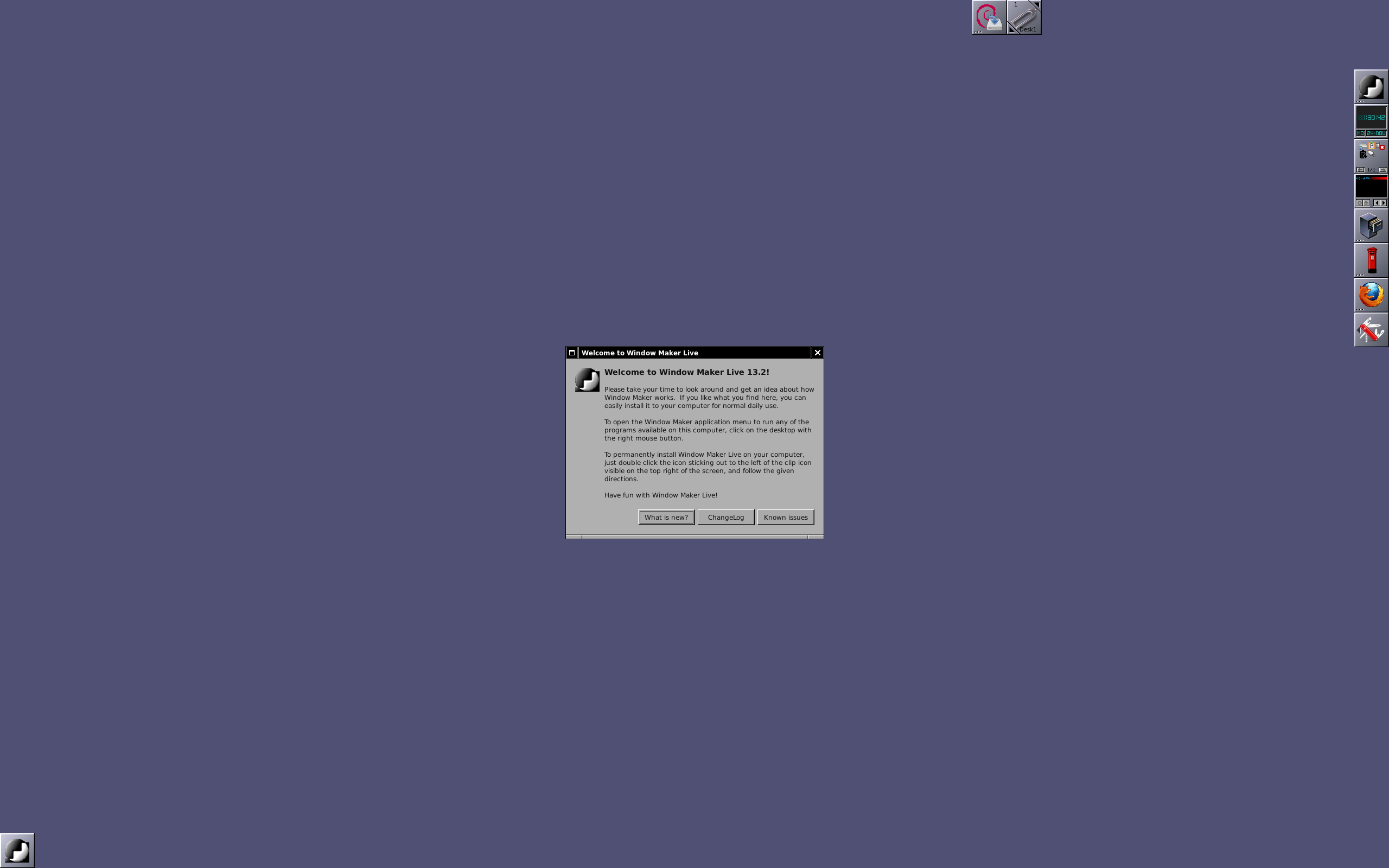 WM Live desktop screenshot: 13.2