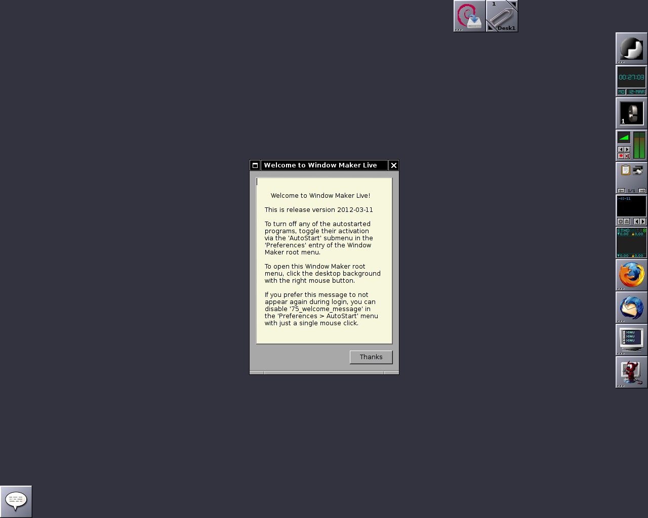 WM Live desktop screenshot: 2012 03 11