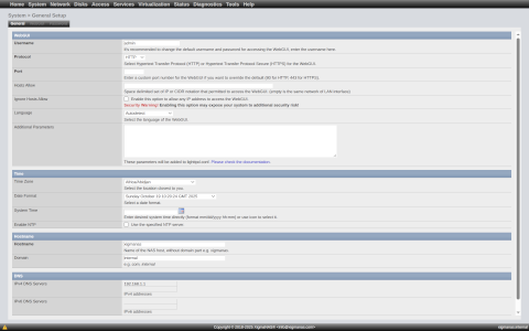 XigmaNAS desktop screenshot: Distribution overview
