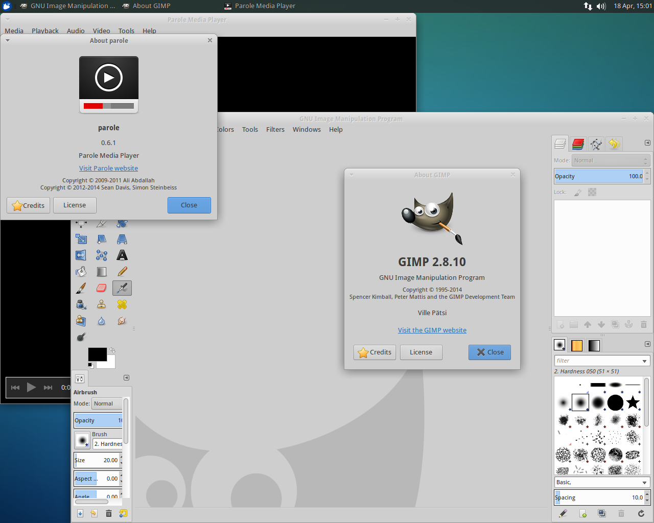 Xubuntu desktop screenshot: 14.04 apps