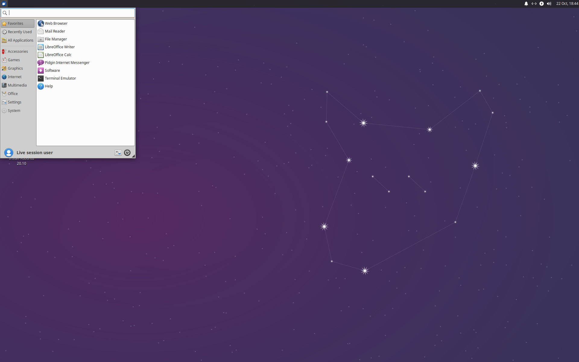 Xubuntu desktop screenshot: 20.10