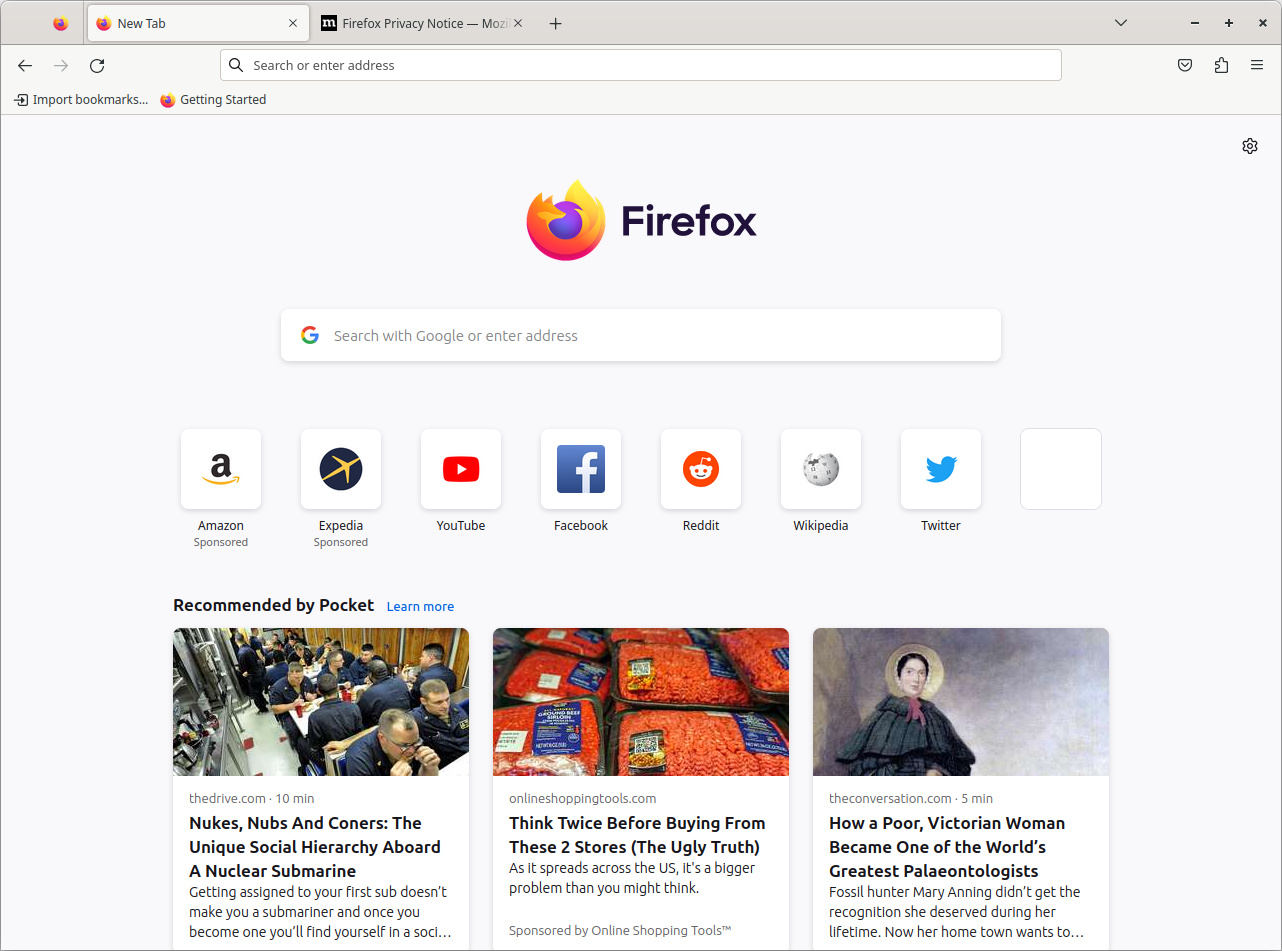 Xubuntu desktop screenshot: 23.04 firefox