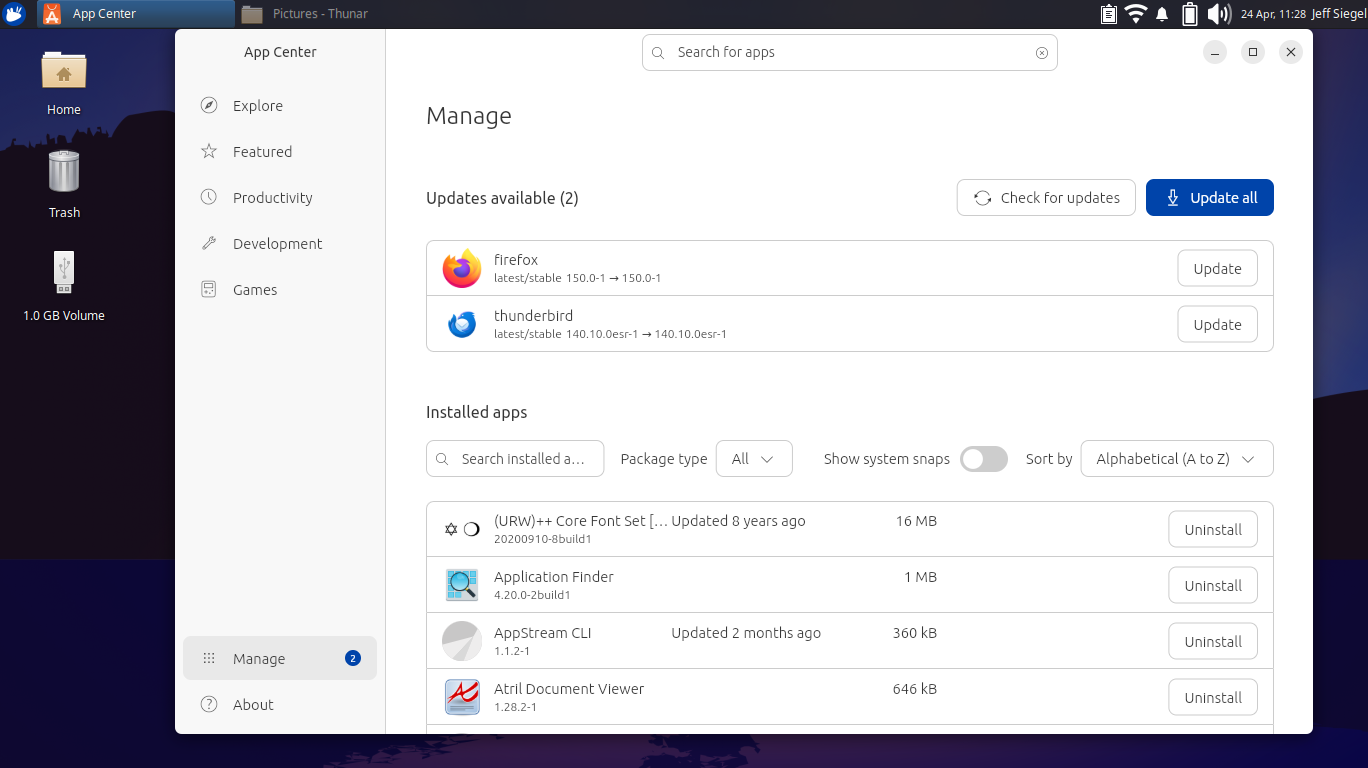 Xubuntu desktop screenshot: 26.04 appstore2