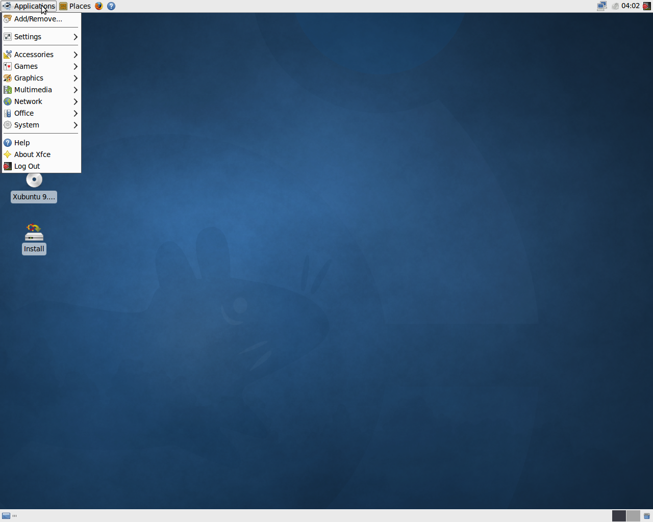Xubuntu desktop screenshot: 9.04