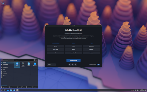 ZelixOS desktop screenshot: Distribution overview
