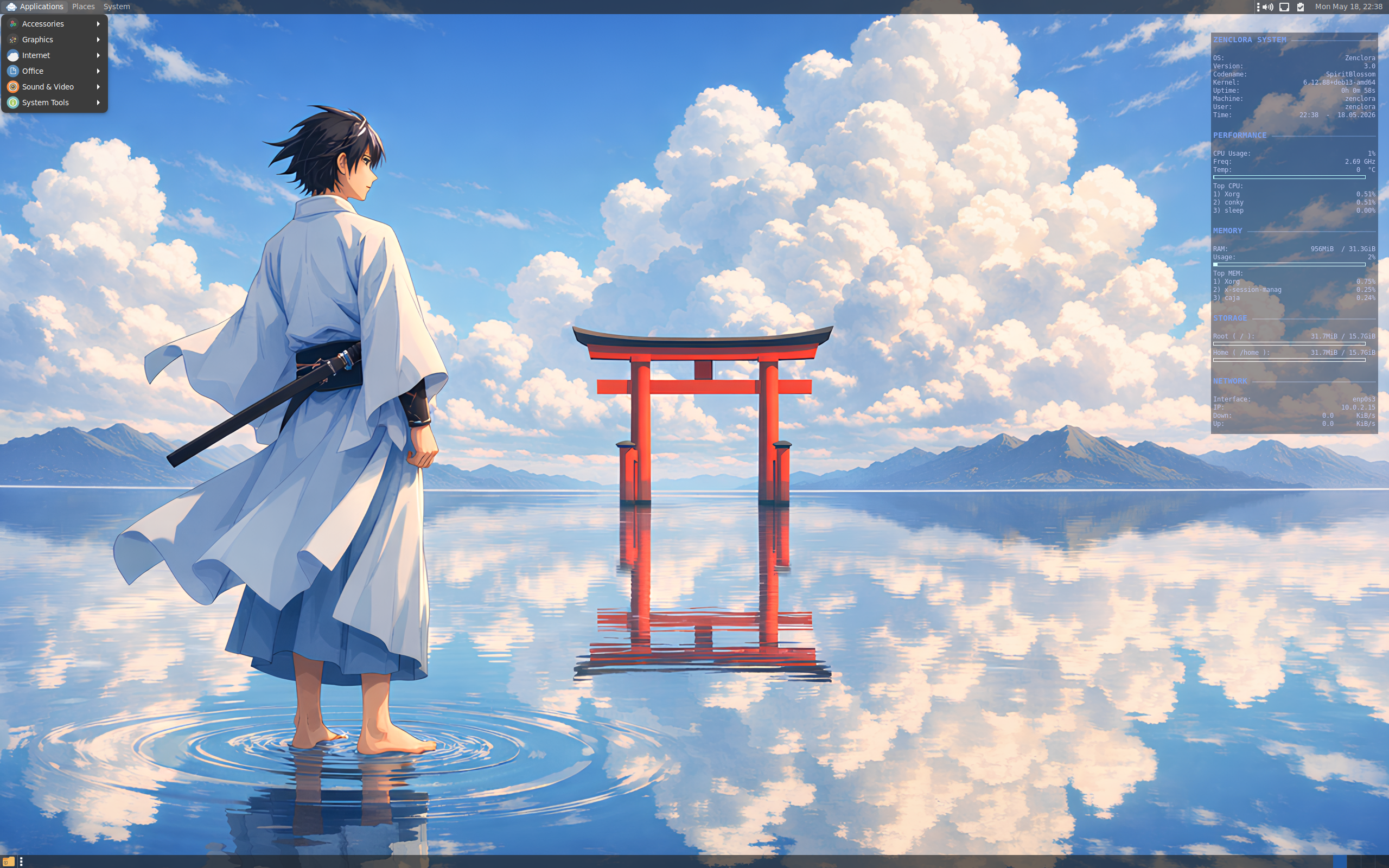 Zenclora desktop screenshot: 3.0 mate