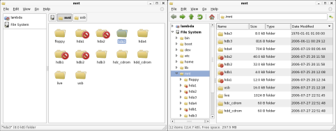 Zenwalk desktop screenshot: 2.8 thunar small