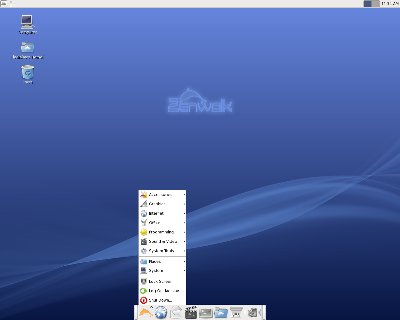 Zenwalk desktop screenshot: 5.2 gnome