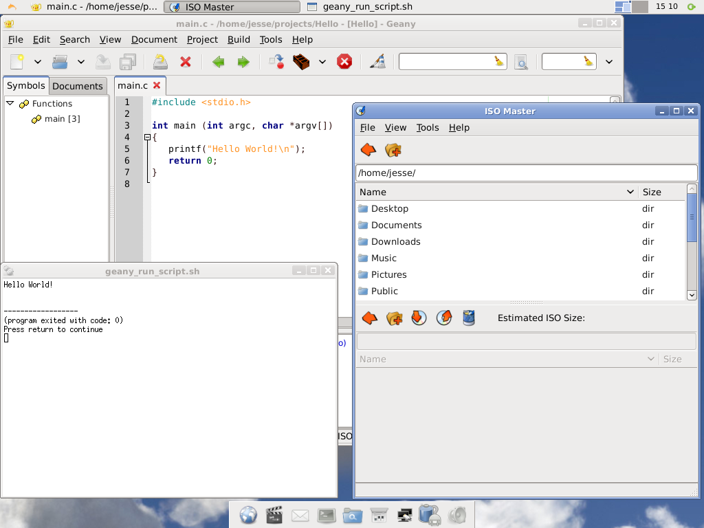 Zenwalk desktop screenshot: 6.4 compiler