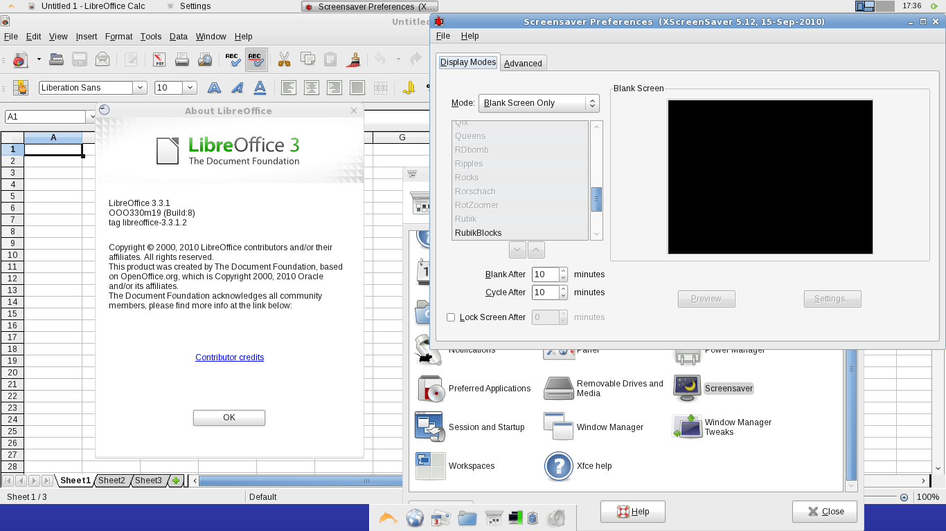 Zenwalk desktop screenshot: 7.0 settings