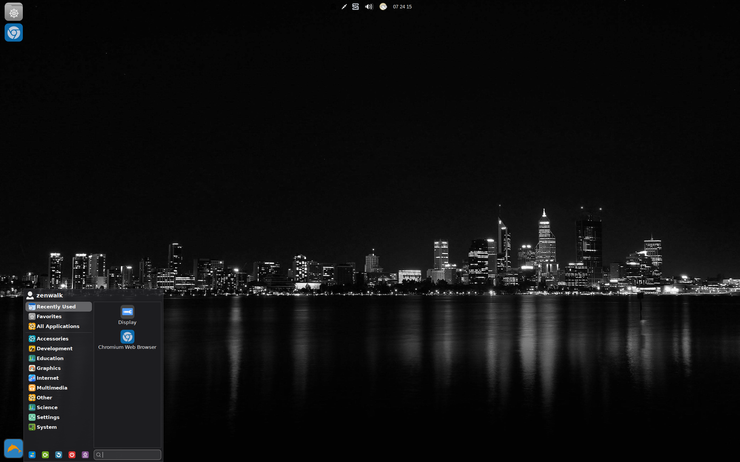 Zenwalk desktop screenshot: current 260905 xfce