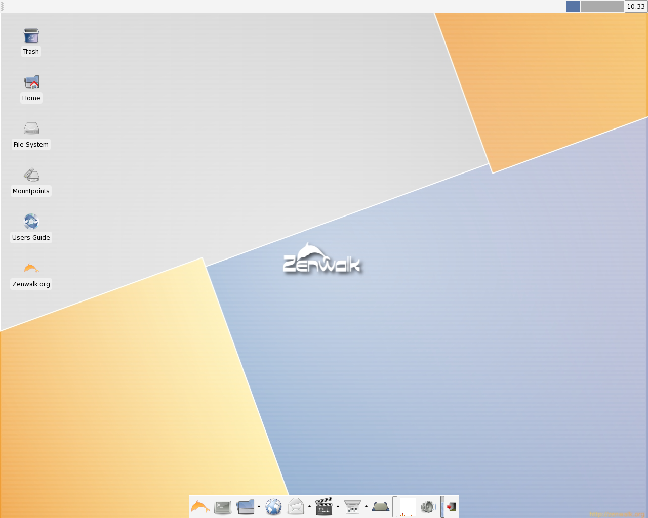 Zenwalk desktop screenshot: live 4.4.1