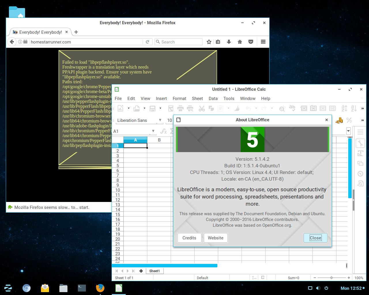 Zorin desktop screenshot: 12 apps
